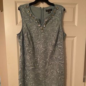Beautiful Icy blue/green special occasion cocktail party dress - 14W